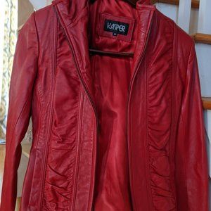 Kasper Red Leather Jacket